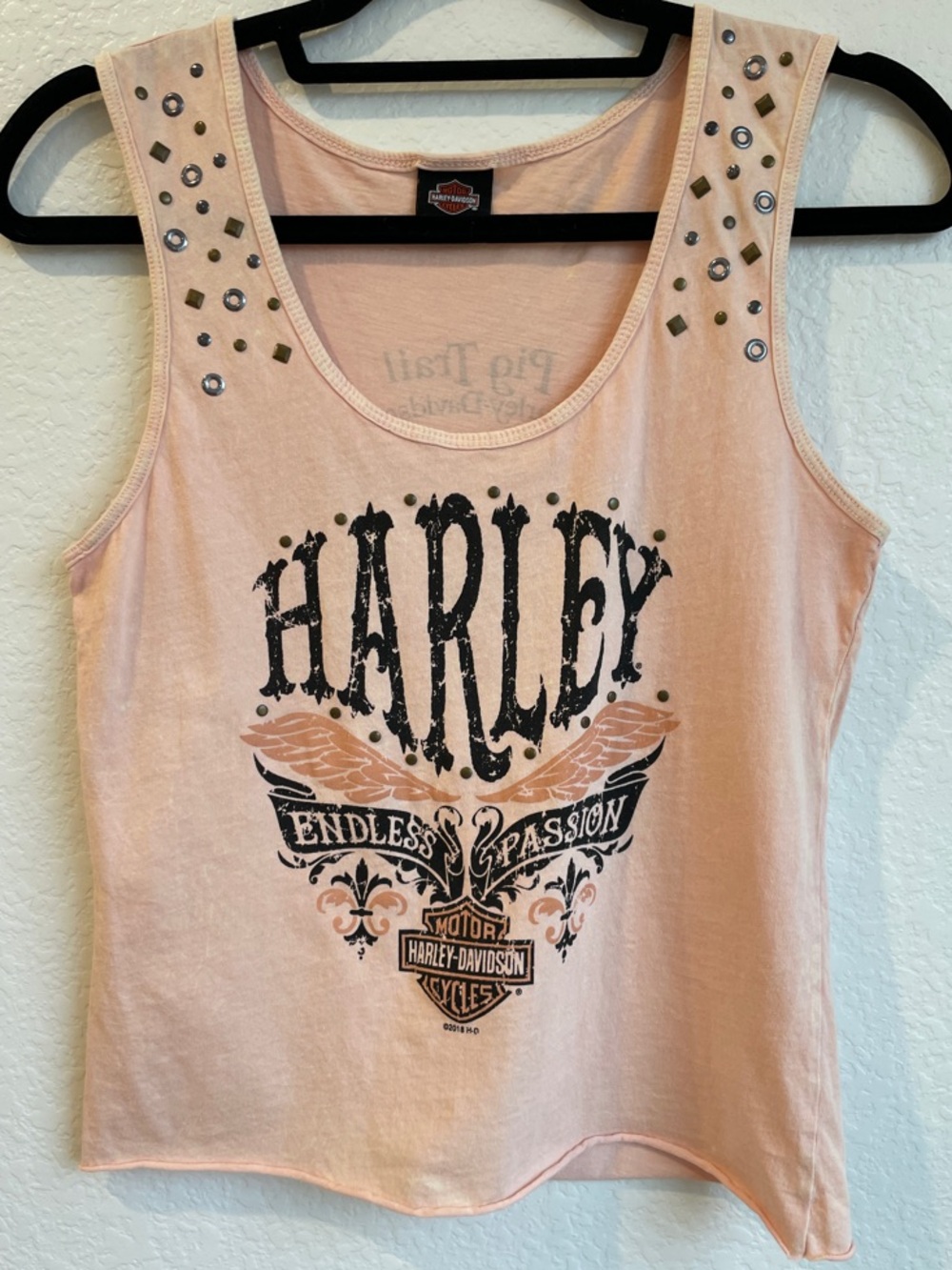 HARLEY-DAVIDSON • Peach Tank Top • Small
